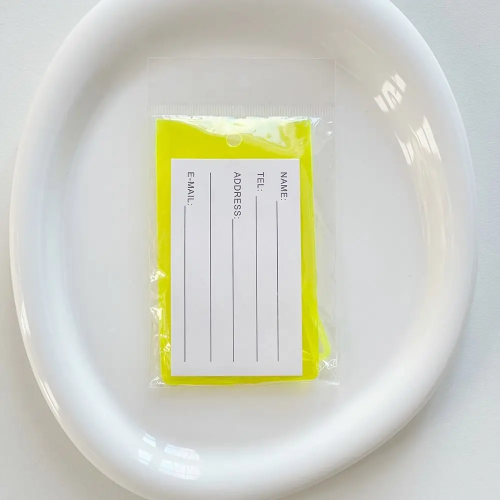 Fluorescent Luggage Tag Colorful Boarding Pass Baggage Name Tags Travel Accessories PVC Airplane Suitcase Tag Airplane Check-in
Fluorescent Luggage Tag Colorful Boarding Pass Baggage Name Tags Travel Accessories PVC Airplane Suitcase Tag Airplane Check-in