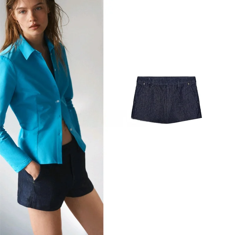 Summer New Women's Casual Vintage Style Straight Leg Jeans Shorts Side Pocket Trendy Polyester Fiber Natural Waist Shorts
Summer New Women's Casual Vintage Style Straight Leg Jeans Shorts Side Pocket Trendy Polyester Fiber Natural Waist Shorts