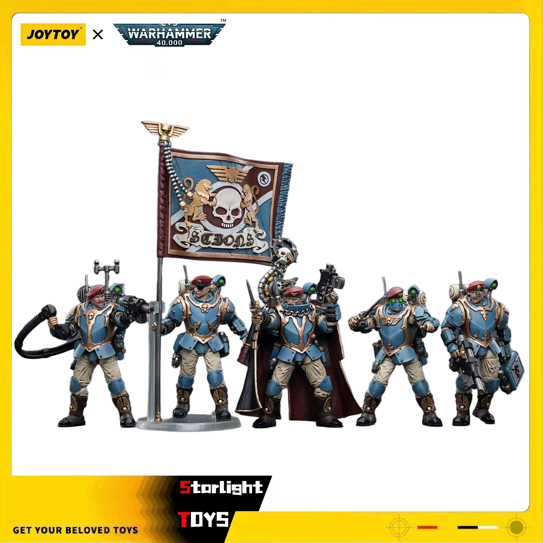 JOYTOY Warhammer 40K Astra Militarum Tempestus Scions Command Squad 55th Kappic Eagles Toys Модель 1/18 Фигурка
JOYTOY Warhammer 40K Astra Militarum Tempestus Scions Command Squad 55th Kappic Eagles Toys Модель 1/18 Фигурка