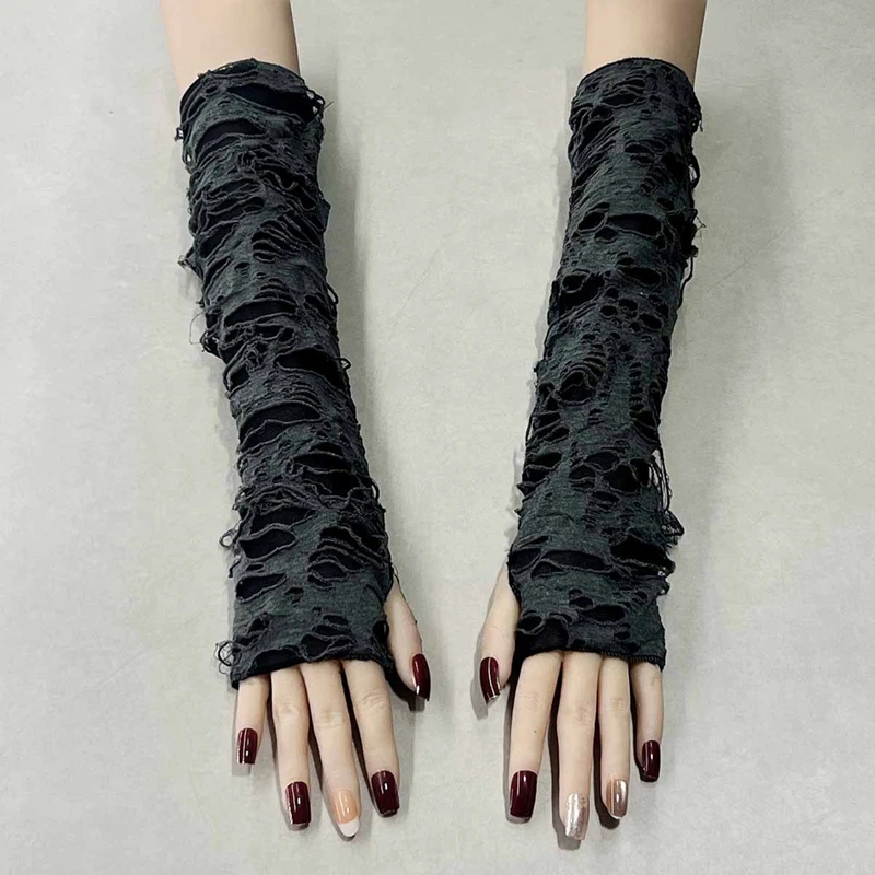 Punk Fingerless Long Decorative Gloves Ripped Gothic Arm Sleeves Spicy Girl Hand Sleeves Costume Accessories
Punk Fingerless Long Decorative Gloves Ripped Gothic Arm Sleeves Spicy Girl Hand Sleeves Costume Accessories