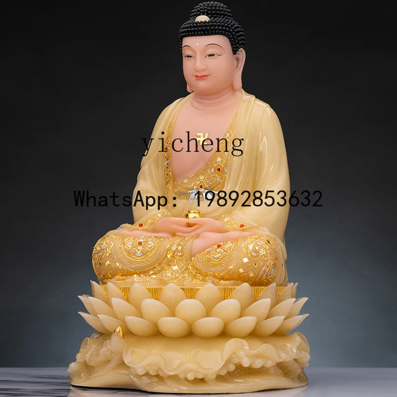 household Buddhist hall is dedicated to the white marble Buddha statue ornament Saha Sansheng Sakyamuni
household Buddhist hall is dedicated to the white marble Buddha statue ornament Saha Sansheng Sakyamuni