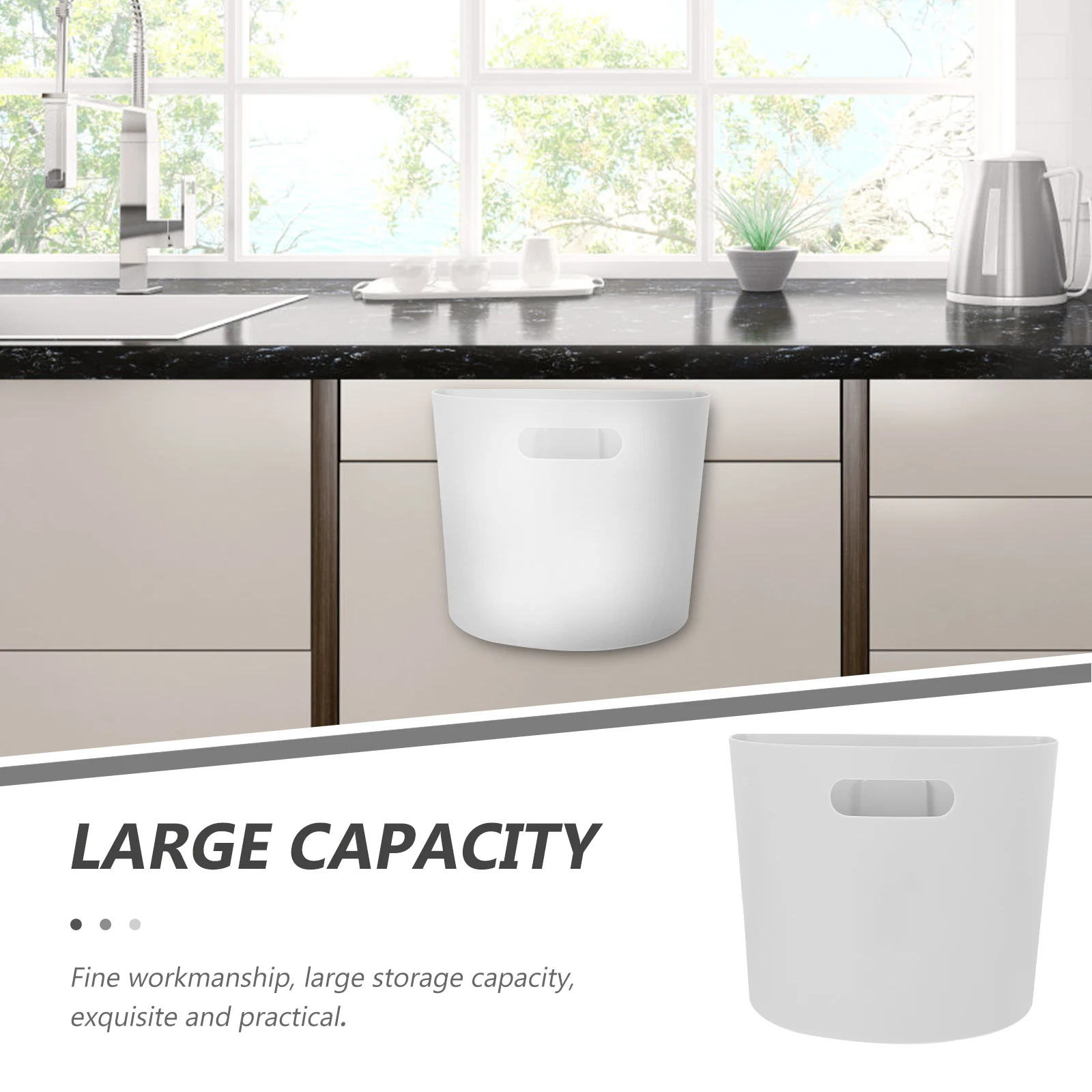 Wall Mounted Trash Can Half Circle Small Grey White Kitchen Garbage Bin Thickened Space Saving Hanging Waste Holder
Wall Mounted Trash Can Half Circle Small Grey White Kitchen Garbage Bin Thickened Space Saving Hanging Waste Holder