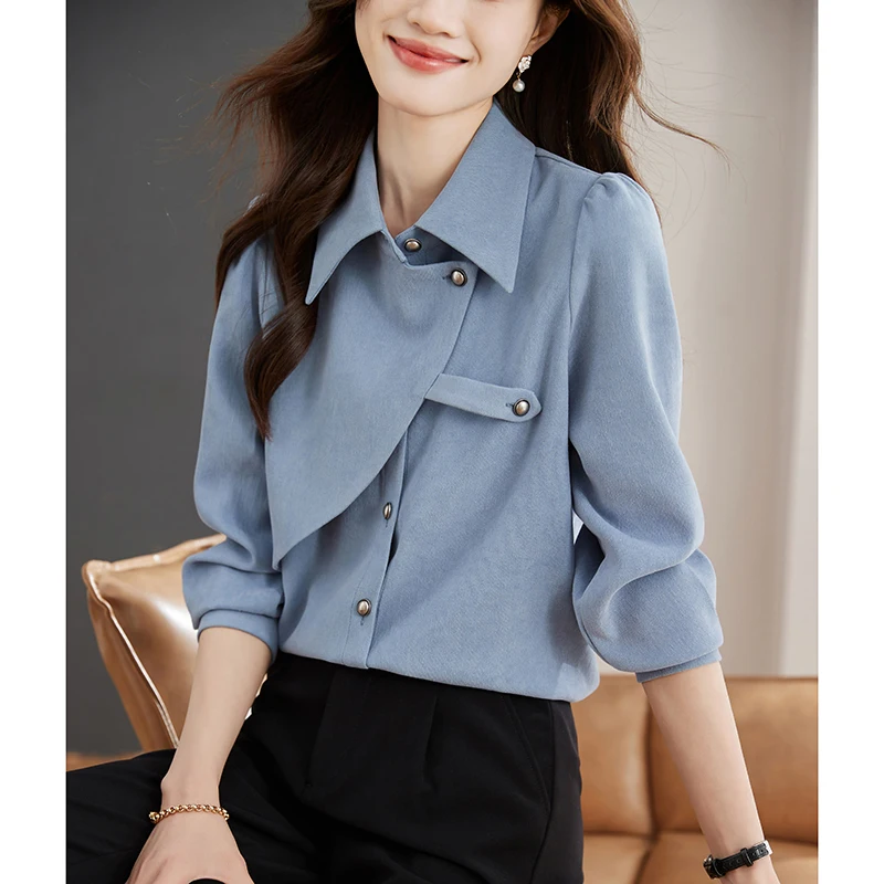 2024 Spring/Summer/Autumn New Korean Edition Versatile Loose Irregular Long Sleeve Matte Shirt T-shirt Commuter Women's Wear
2024 Spring/Summer/Autumn New Korean Edition Versatile Loose Irregular Long Sleeve Matte Shirt T-shirt Commuter Women's Wear