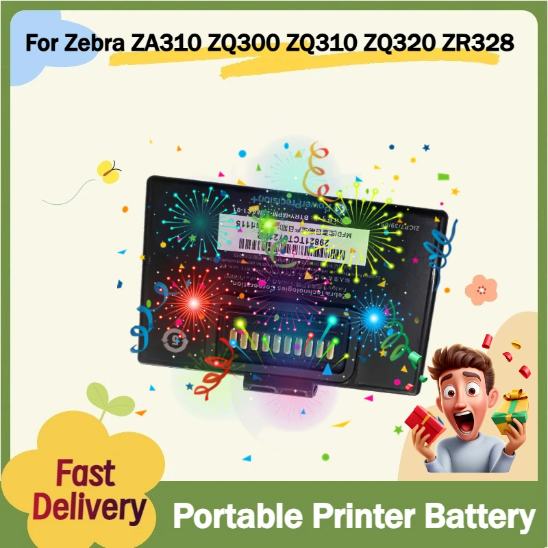For Zebra ZA310 ZQ300 ZQ310 ZQ320 ZR328 Portable Printer Battery New 7.4V 2280mAh P1083277-002 Rechargeable Batteries
For Zebra ZA310 ZQ300 ZQ310 ZQ320 ZR328 Portable Printer Battery New 7.4V 2280mAh P1083277-002 Rechargeable Batteries