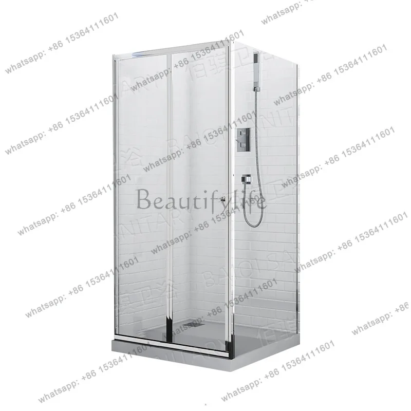 New household square stainless steel shower room hotel homestay bathroom glass partition
New household square stainless steel shower room hotel homestay bathroom glass partition