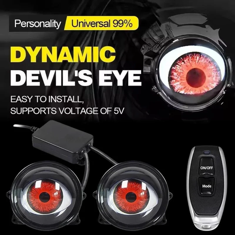 Devil Eyes Light for Cars,USB Devil Eye Demon Devil Eye Headlight,Led Dynamic Devil Eye Car Headlights Adjustable Eye Pattern
Devil Eyes Light for Cars,USB Devil Eye Demon Devil Eye Headlight,Led Dynamic Devil Eye Car Headlights Adjustable Eye Pattern