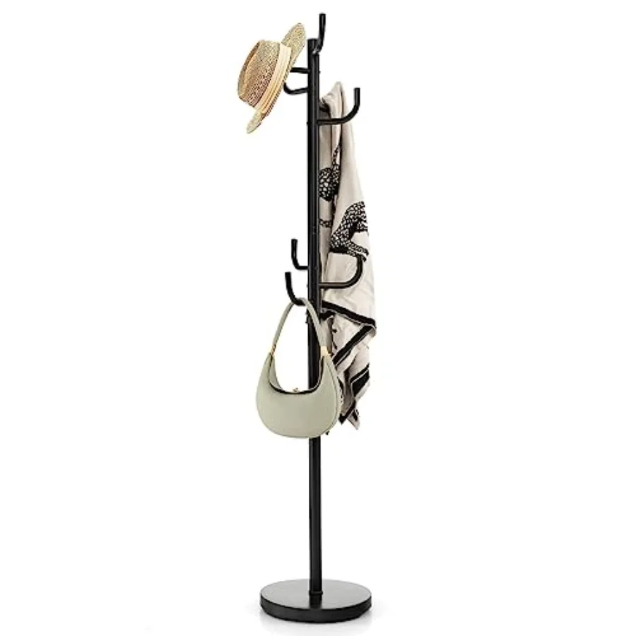 Coat Rack Freestanding, Heavy Duty Metal Coat Tree with 8 Hooks, Coat Hanger Stand with 13-inch Enlarged Base, Standing Hall Tr
Coat Rack Freestanding, Heavy Duty Metal Coat Tree with 8 Hooks, Coat Hanger Stand with 13-inch Enlarged Base, Standing Hall Tr