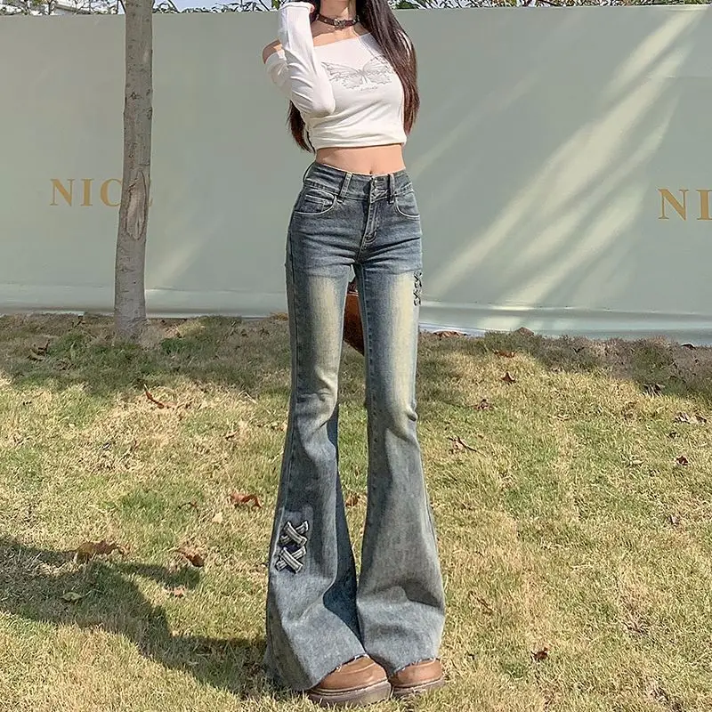 2026 Spring American Retro High Waist Micro Flared Jeans for Women Slim Fit and Slimming Flared Pants temperament Denim Trousers
2026 Spring American Retro High Waist Micro Flared Jeans for Women Slim Fit and Slimming Flared Pants temperament Denim Trousers