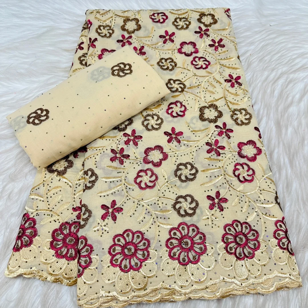 2026 New Arrival Swiss Voile Lace Stones Scarf African Embroidery Lace 100% Cotton Lace Fabric For Clothing Materials 5+2 Yards
2026 New Arrival Swiss Voile Lace Stones Scarf African Embroidery Lace 100% Cotton Lace Fabric For Clothing Materials 5+2 Yards