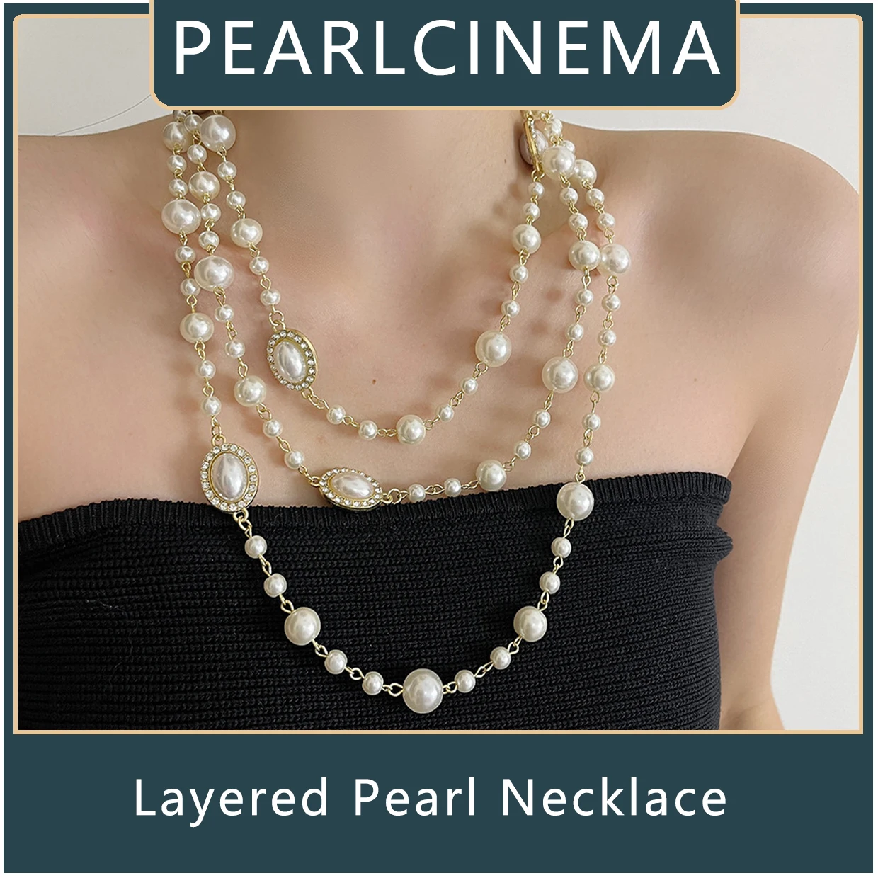 Женское многослойное жемчужное ожерелье PEARLCINEMA — элегантная длинная осенне-зимняя цепочка для свитера, легкий роскошный модный аксессуар из сплава
Женское многослойное жемчужное ожерелье PEARLCINEMA — элегантная длинная осенне-зимняя цепочка для свитера, легкий роскошный модный аксессуар из сплава