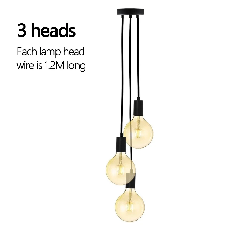 E27 Attic Edison Pendant Light Living Room Dining Room Bar Light Nordic Three Head Industrial Style Pendant Light
E27 Attic Edison Pendant Light Living Room Dining Room Bar Light Nordic Three Head Industrial Style Pendant Light