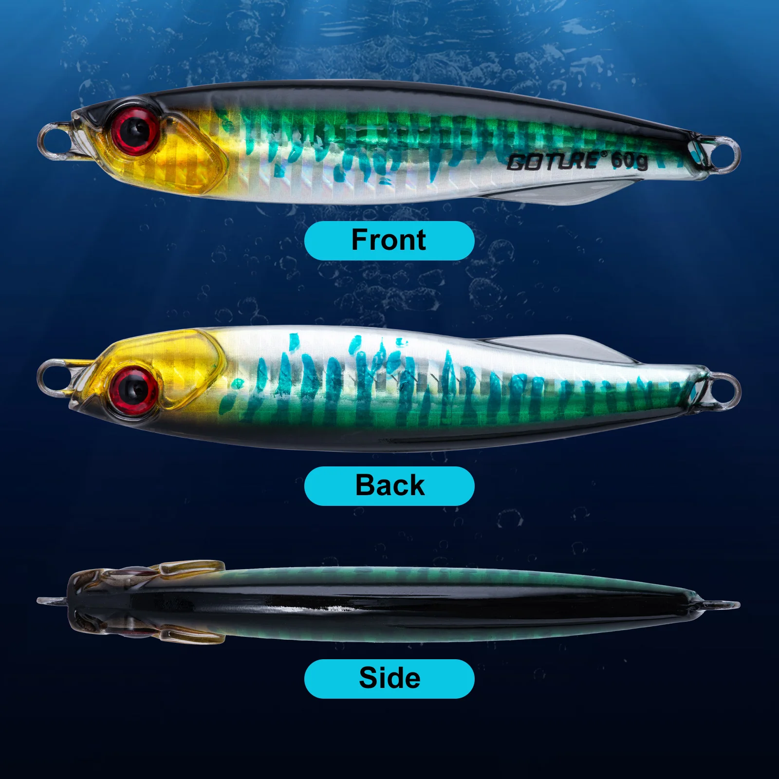 Goture Metal jig Bait Fishing Lure Wobbler Fish Artificial Spoon Fishing Bait for Trout with Head Single Hook & Bright Wire Tail
Goture Metal jig Bait Fishing Lure Wobbler Fish Artificial Spoon Fishing Bait for Trout with Head Single Hook & Bright Wire Tail