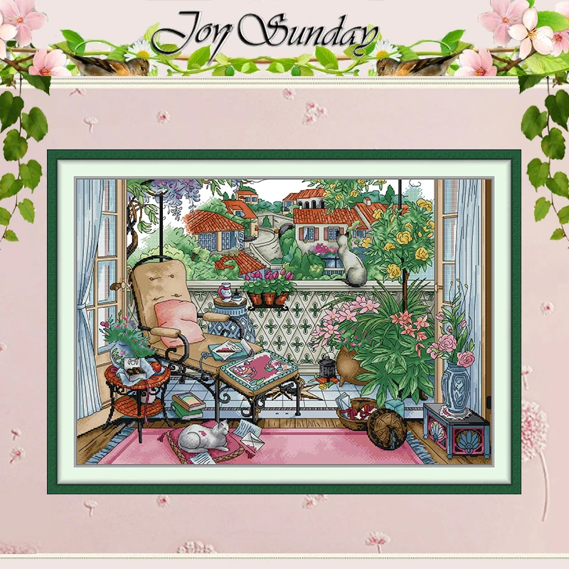 The Balcony in Spring Patterns Counted Cross Stitch Set DIY 11CT 14CT 16CT HD Stamped DMC Cross-stitch Kit Embroidery Needlework
The Balcony in Spring Patterns Counted Cross Stitch Set DIY 11CT 14CT 16CT HD Stamped DMC Cross-stitch Kit Embroidery Needlework