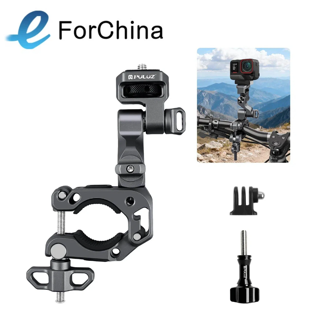 PULUZ Panoramic & Action Cameras Professional 3-Way Gimbal Motorcycles Bicycles Handlebar Aluminium Alloy Mount
PULUZ Panoramic & Action Cameras Professional 3-Way Gimbal Motorcycles Bicycles Handlebar Aluminium Alloy Mount
