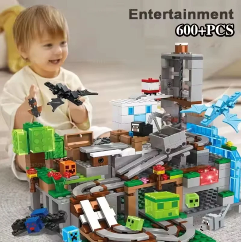 600PCS Building Blocks Set with Skeleton Monster, Mine Cart, Tracks, Waterfall, Trees – Creative DIY Castle Adventure Toy for Ki
600PCS Building Blocks Set with Skeleton Monster, Mine Cart, Tracks, Waterfall, Trees – Creative DIY Castle Adventure Toy for Ki