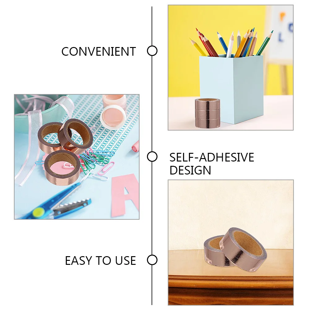 Decorative Tape for Crafts Adhesive Washi Solid Colors Metallic Sticky Scrapbooking 
Decorative Tape for Crafts Adhesive Washi Solid Colors Metallic Sticky Scrapbooking