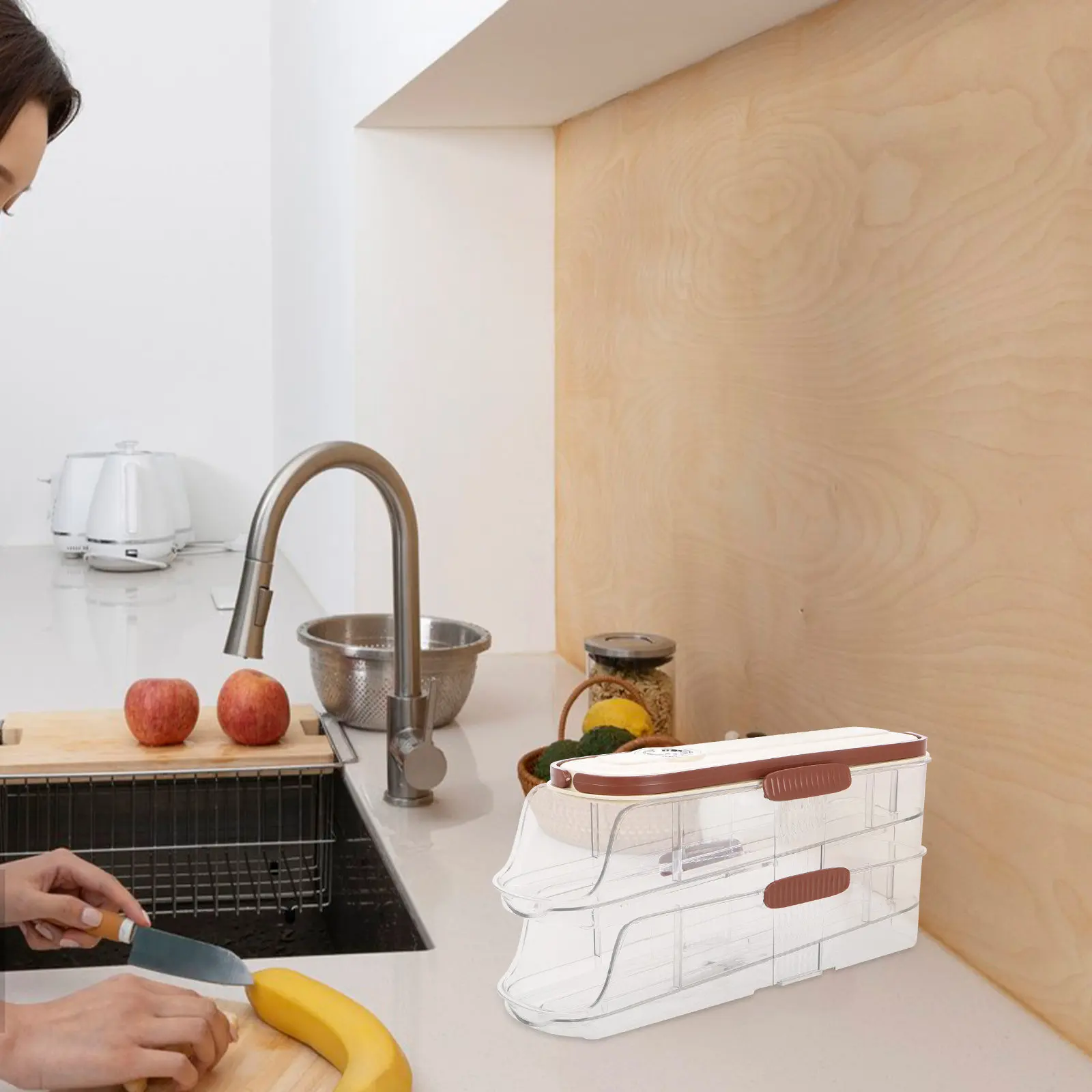 2-Layer Chicken Egg Box Timing Eggs Organizer Slide Automatic Roller Portable Fridge Side Storage Countertop Holder
2-Layer Chicken Egg Box Timing Eggs Organizer Slide Automatic Roller Portable Fridge Side Storage Countertop Holder