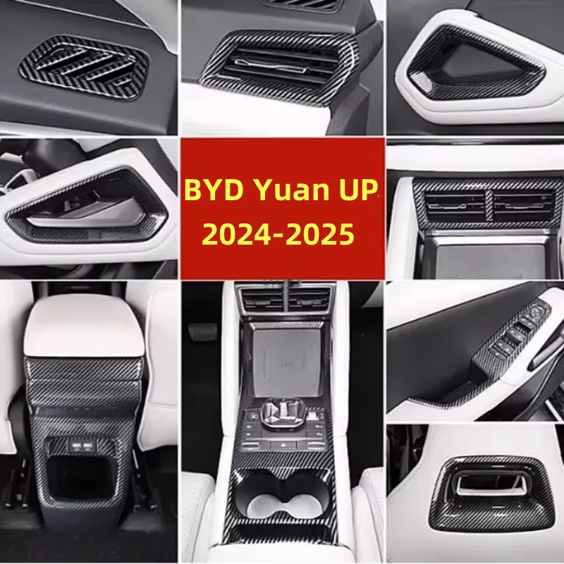 For BYD YUAN UP 2024-2025 Interior Carbon Gear Shift Water Cup Panel Air Conditioning Vents Steering Wheel Car Accessories
For BYD YUAN UP 2024-2025 Interior Carbon Gear Shift Water Cup Panel Air Conditioning Vents Steering Wheel Car Accessories