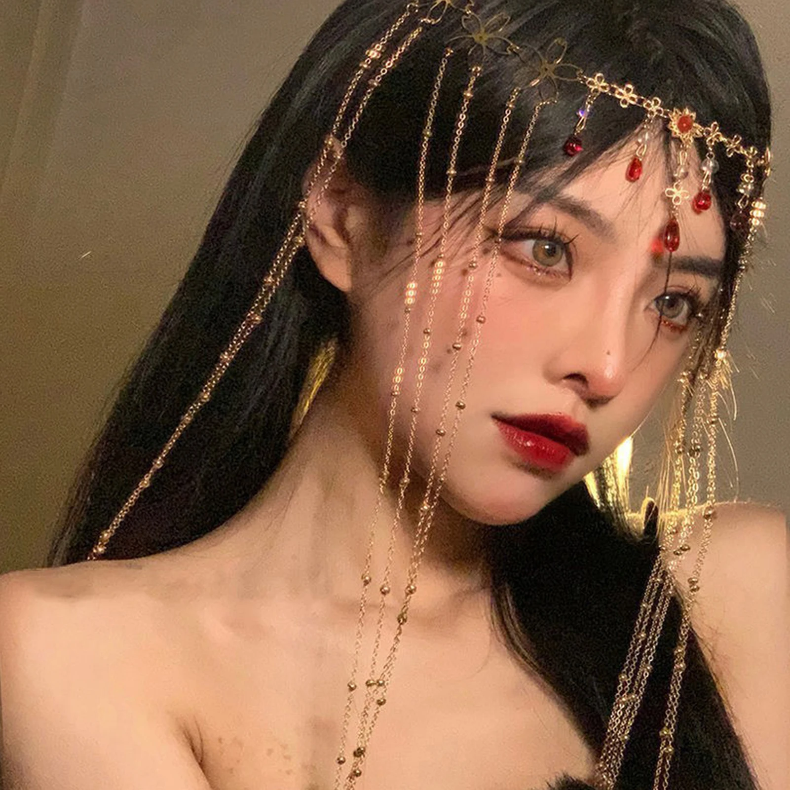 Luxury Jewelry Hair Accessories For Women Waterdrop Flower Tassel Forehead Chain Sexy Red Gemstone Hair Pendant Elegant Hairpin
Luxury Jewelry Hair Accessories For Women Waterdrop Flower Tassel Forehead Chain Sexy Red Gemstone Hair Pendant Elegant Hairpin
