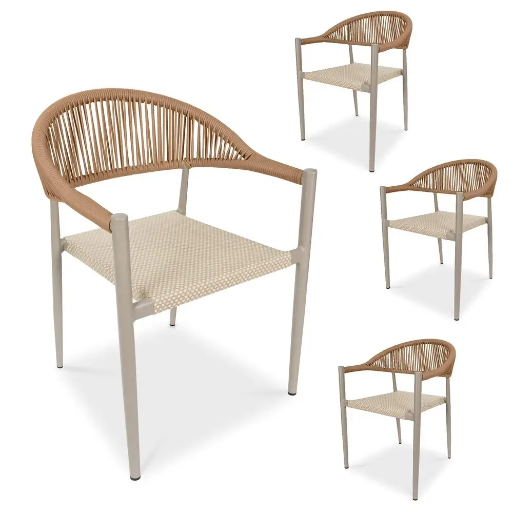 Patio Dining Chairs Outdoor Stackable for All Weather, Breathable Textilene Garden Furniture for Backyard Deck, Brown, Set of 4
Patio Dining Chairs Outdoor Stackable for All Weather, Breathable Textilene Garden Furniture for Backyard Deck, Brown, Set of 4
