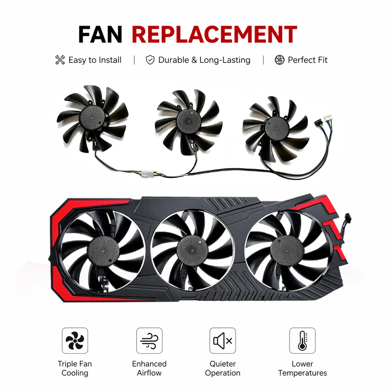 Запасной вентилятор для видеокарты 88 мм RTX2070 RTX2080 с корпусом для кулеров Gainward GeForce RTX 2070 2080
Запасной вентилятор для видеокарты 88 мм RTX2070 RTX2080 с корпусом для кулеров Gainward GeForce RTX 2070 2080