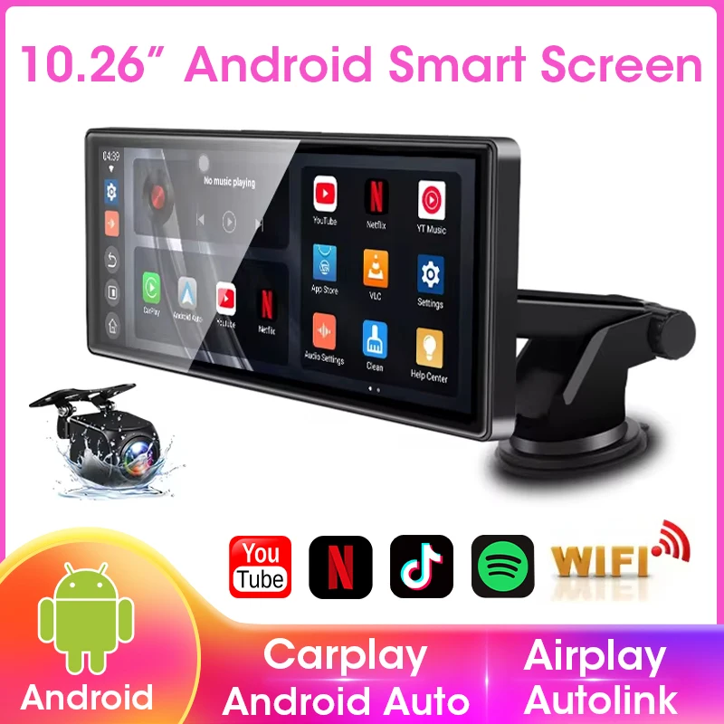 10,26 "Android автомобильный радио мультимедийный видеоплеер беспроводной Carplay Android Auto автомобильная стереосистема поддержка YouTube Netflix Spotify BT5.0
10,26 "Android автомобильный радио мультимедийный видеоплеер беспроводной Carplay Android Auto автомобильная стереосистема поддержка YouTube Netflix Spotify BT5.0