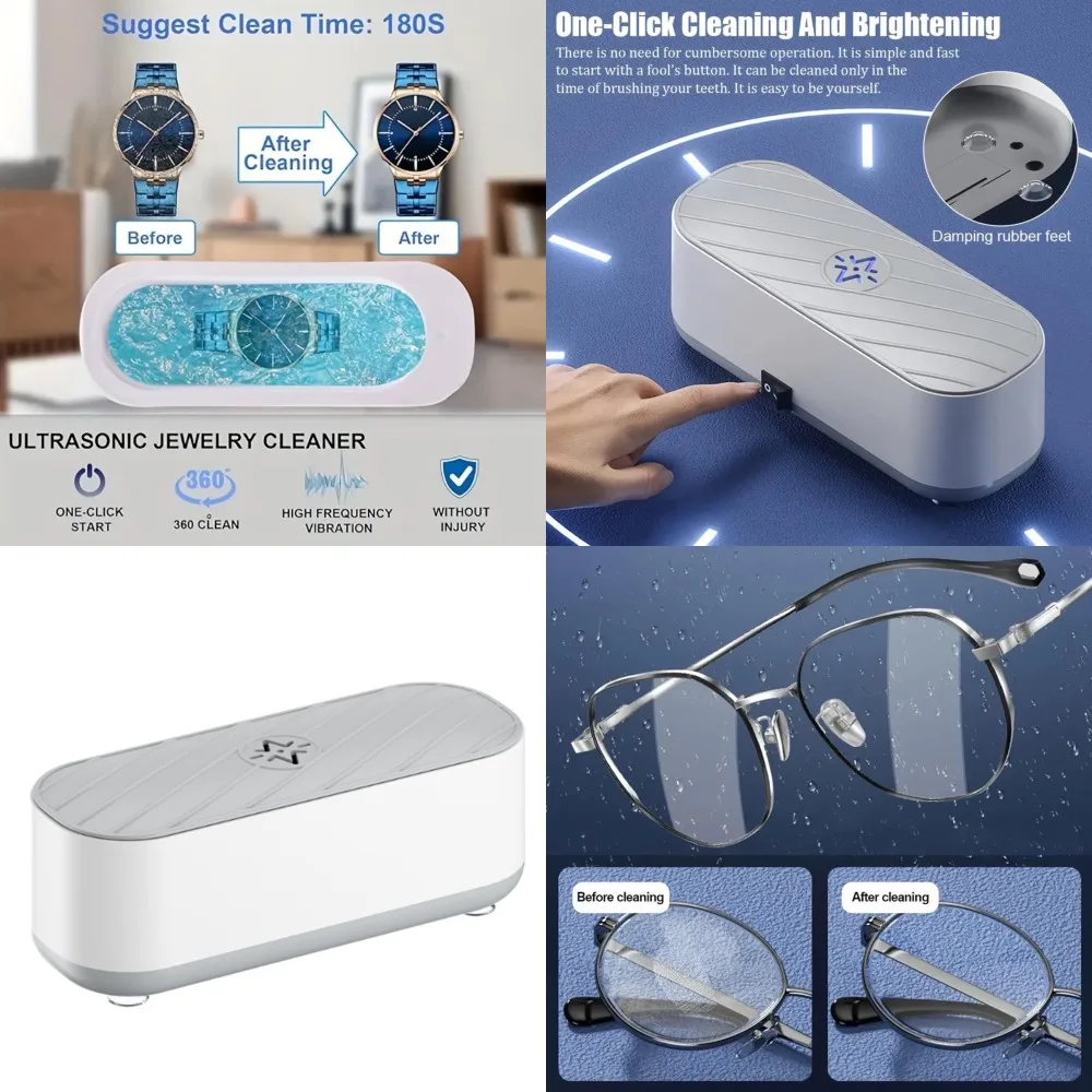 45kHz Ultrasonic Jewelry Cleaner - Safe Deep Cleaning for Rings, Watches, Necklaces, Earrings, Makeup Brushes - Chemical-Free, H
45kHz Ultrasonic Jewelry Cleaner - Safe Deep Cleaning for Rings, Watches, Necklaces, Earrings, Makeup Brushes - Chemical-Free, H