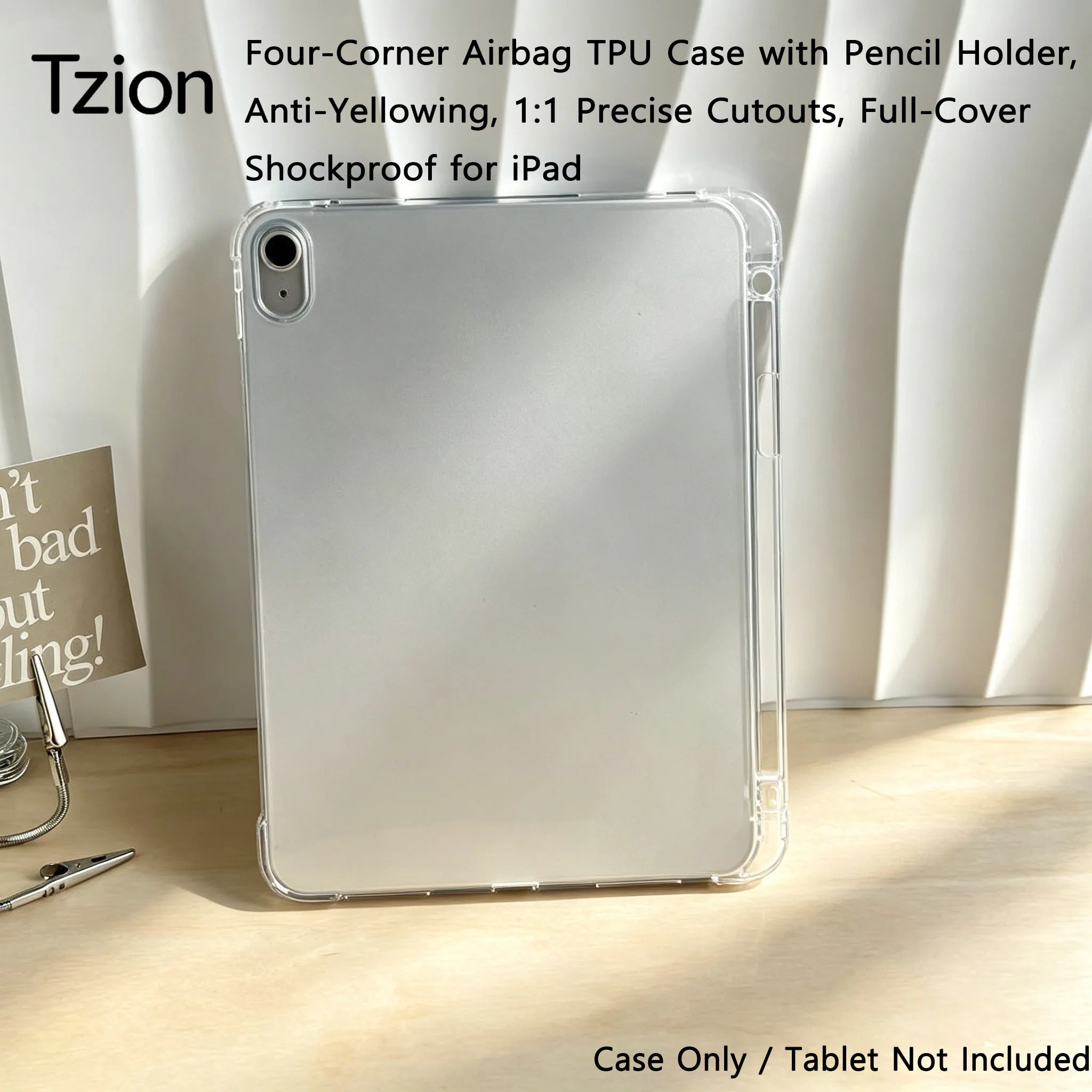 Case for iPad 10th/11th A16 Four-Corner Airbag Protection with Pencil Holder, Premium TPU Case That Won’t Yellow Over Time
Case for iPad 10th/11th A16 Four-Corner Airbag Protection with Pencil Holder, Premium TPU Case That Won’t Yellow Over Time