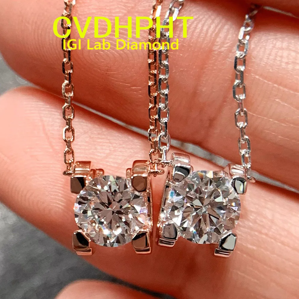 Роскошное однотонное белое золото 14 карат RingIGI Lab Growing Diamond круглой формы свадебное ожерелье с подвеской свадебное ожерелье с бриллиантами 
Роскошное однотонное белое золото 14 карат RingIGI Lab Growing Diamond круглой формы свадебное ожерелье с подвеской свадебное ожерелье с бриллиантами