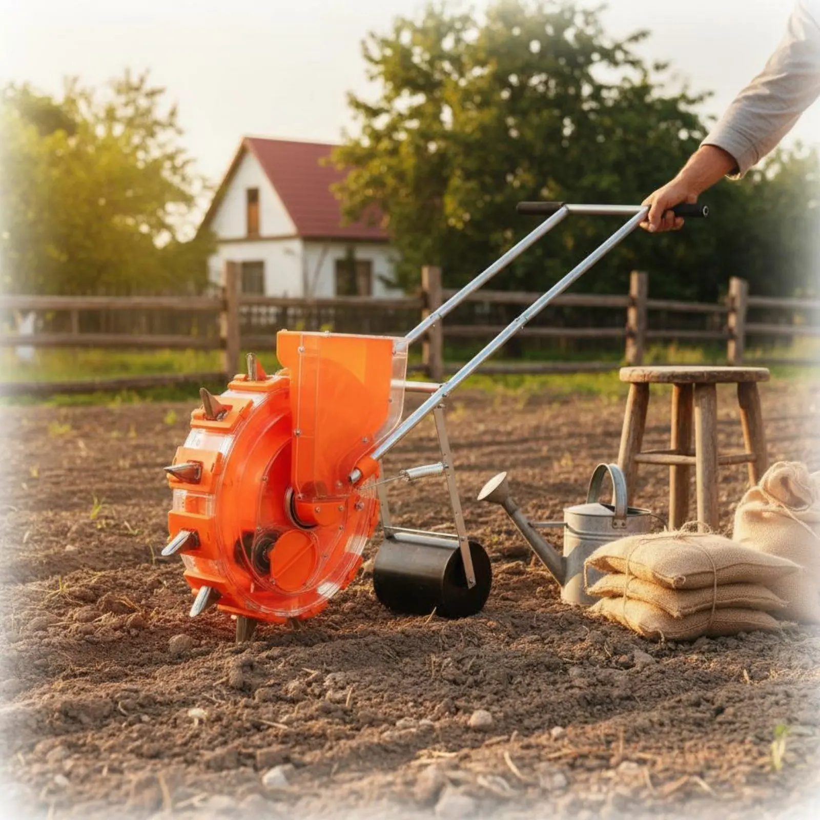Single Row Walk Behind Seeder Multifunctional Rolling Garden Seeder Hand Push Seed Dispenser Adjustable Seeding Distance
Single Row Walk Behind Seeder Multifunctional Rolling Garden Seeder Hand Push Seed Dispenser Adjustable Seeding Distance