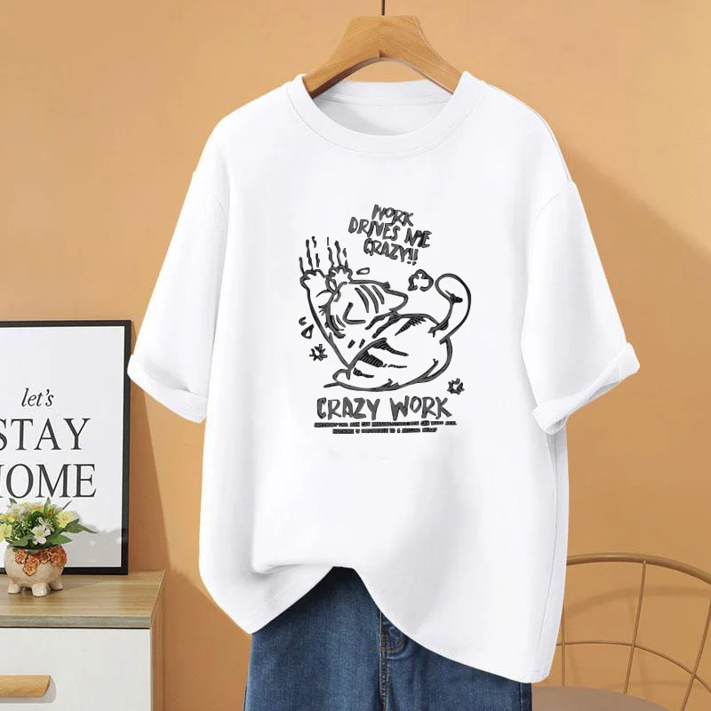 Summer Y2k Cartoon Letter Printed O-neck T-shirt, Vintage Basic Pullovers, Women Clothing Loose Casual Short Sleeve Top Tee
Summer Y2k Cartoon Letter Printed O-neck T-shirt, Vintage Basic Pullovers, Women Clothing Loose Casual Short Sleeve Top Tee