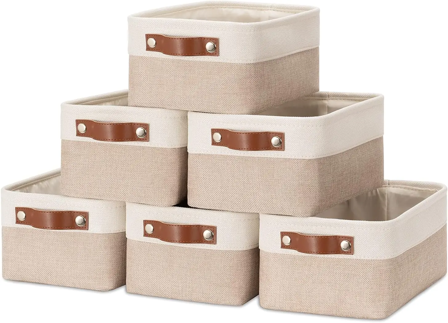 Set of Six Foldable Fabric Storage Baskets for Nursery Closet Shelf Laundry Gift Empty White Beige
Set of Six Foldable Fabric Storage Baskets for Nursery Closet Shelf Laundry Gift Empty White Beige
