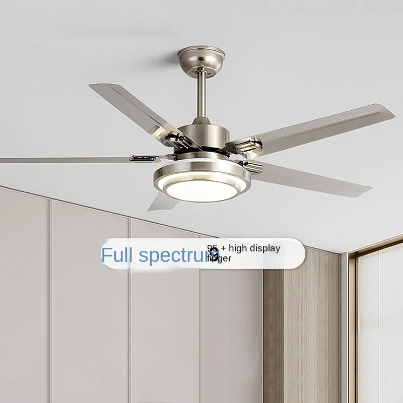 Stainless Steel Wind Ceiling From Lights Mute Frequency Conversion Living Room Commercial From Lamp Household Smart Fan-Style Ce
Stainless Steel Wind Ceiling From Lights Mute Frequency Conversion Living Room Commercial From Lamp Household Smart Fan-Style Ce