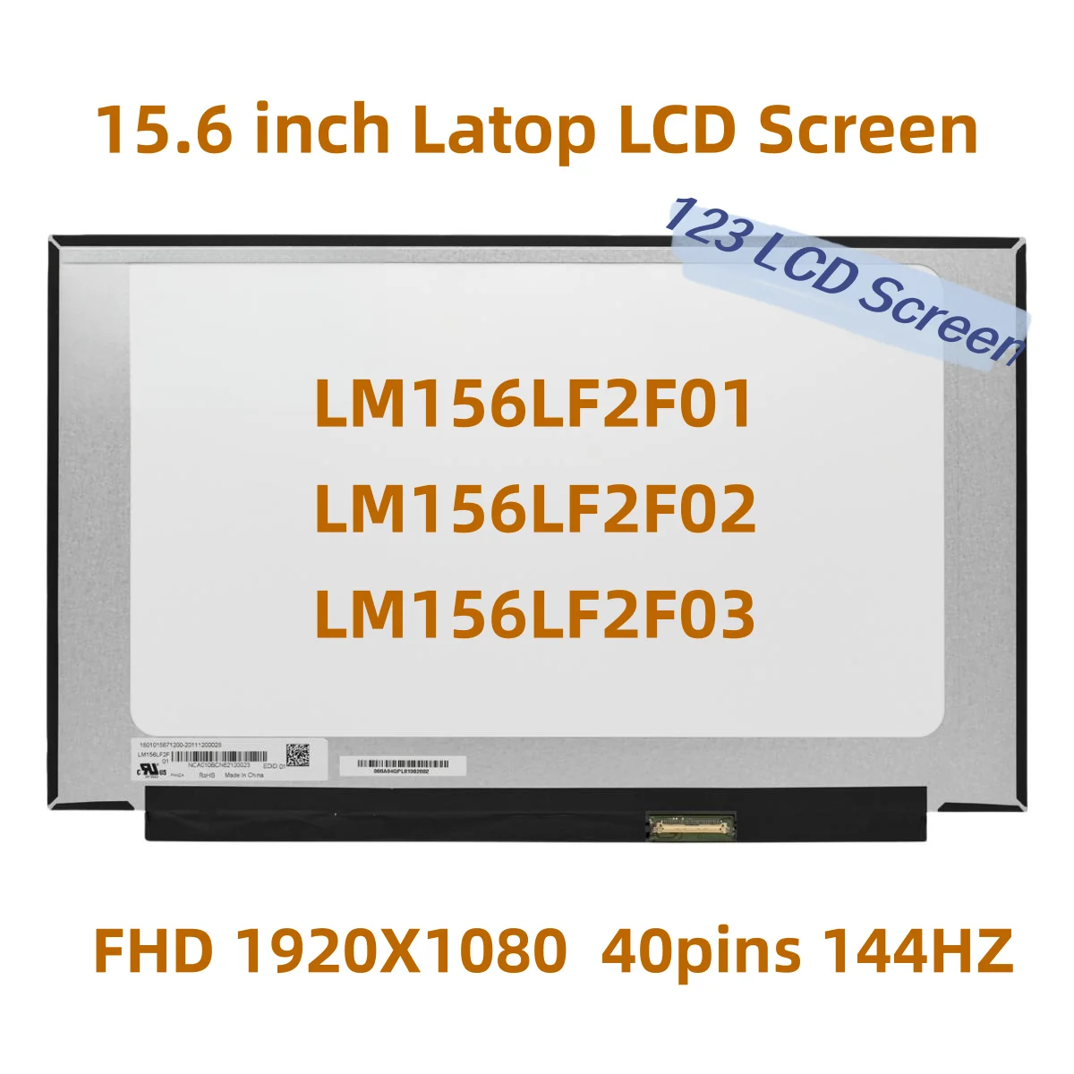 ЖК-экран для ноутбука, 15,6 дюйма, 144 Гц, LM156LF2F01, подходит для LM156LF2F02, LM156LF2F03, для ASUS FX505, FX506, FX507, FX571, G512, G513, TUF505
ЖК-экран для ноутбука, 15,6 дюйма, 144 Гц, LM156LF2F01, подходит для LM156LF2F02, LM156LF2F03, для ASUS FX505, FX506, FX507, FX571, G512, G513, TUF505