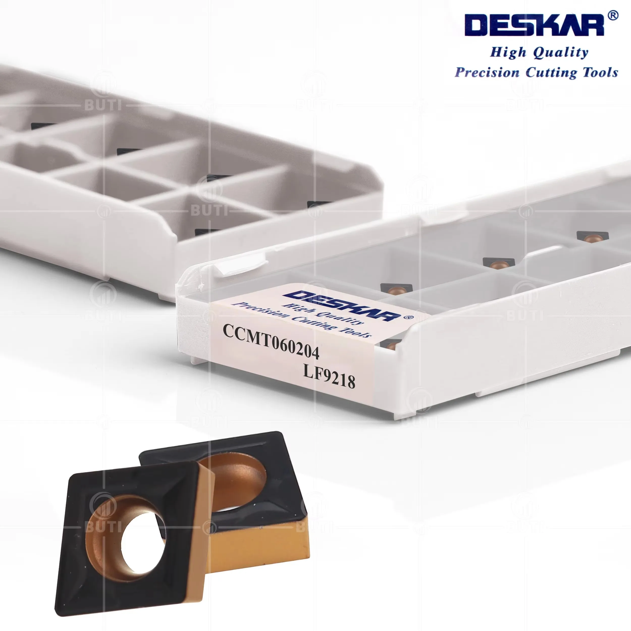 CCMT060204/08/09T304/08 LF9218 DESKAR Numerical Control Lathe Original Rhomb Shaped Turning Insert For Steel Processing Material
CCMT060204/08/09T304/08 LF9218 DESKAR Numerical Control Lathe Original Rhomb Shaped Turning Insert For Steel Processing Material