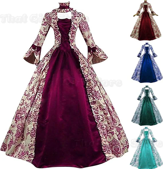 Women Cosplay Marie Antoinette Dress Medieval Flare Sleeve Victorian Party Formal Gown Renaissance Gothic Floral Robe Plus S-5XL
Women Cosplay Marie Antoinette Dress Medieval Flare Sleeve Victorian Party Formal Gown Renaissance Gothic Floral Robe Plus S-5XL