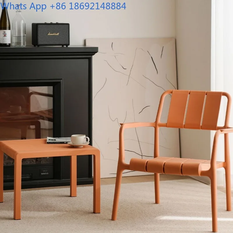 Nordic Outdoor Single Sofa Chair for Home Living Room Plastic Backrest Chair Balcony Simple Leisure Courtyard Homestay Chair
Nordic Outdoor Single Sofa Chair for Home Living Room Plastic Backrest Chair Balcony Simple Leisure Courtyard Homestay Chair