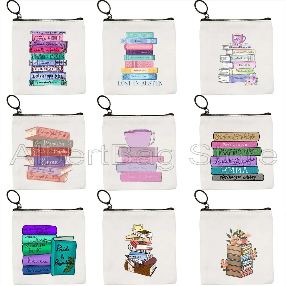 Cute Jane Austen Floral Book Stack Jane Austen's Novels Library Quotes Reading Gifts Canvas Coin Purse Key Case Bag Wallet Pouch
Cute Jane Austen Floral Book Stack Jane Austen's Novels Library Quotes Reading Gifts Canvas Coin Purse Key Case Bag Wallet Pouch