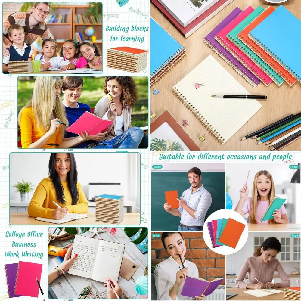 Bulk A5 Spiral Notebooks, 100 Pack, 8.3 x 5.5 Inches, College Ruled, 50 Sheets, Thick Paper, Ideal for School, Office, Home (Col
Bulk A5 Spiral Notebooks, 100 Pack, 8.3 x 5.5 Inches, College Ruled, 50 Sheets, Thick Paper, Ideal for School, Office, Home (Col