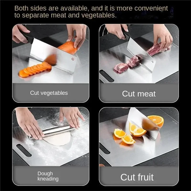 ABZV-316 Stainless Steel Kitchen Cutting Board Mildew Household Kitchen Kneading Panel Low Noise Cutting Board
ABZV-316 Stainless Steel Kitchen Cutting Board Mildew Household Kitchen Kneading Panel Low Noise Cutting Board