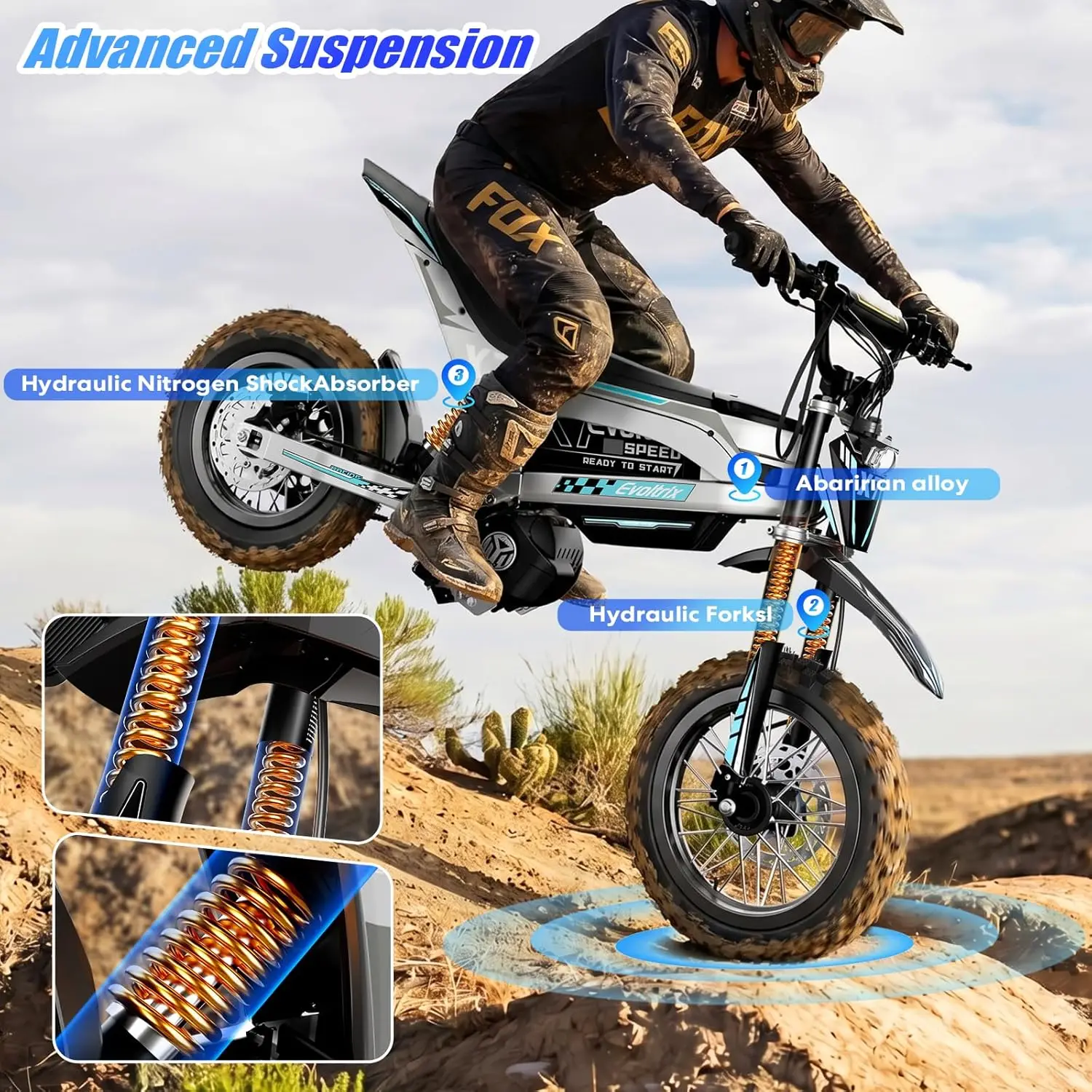 Electric Dirt Bike for Teens & Adults, 3500W Peak Mid Drive Motor with Reduction Gearbox, 40MPH Off Road E-Motorcycle,Custom
Electric Dirt Bike for Teens & Adults, 3500W Peak Mid Drive Motor with Reduction Gearbox, 40MPH Off Road E-Motorcycle,Custom