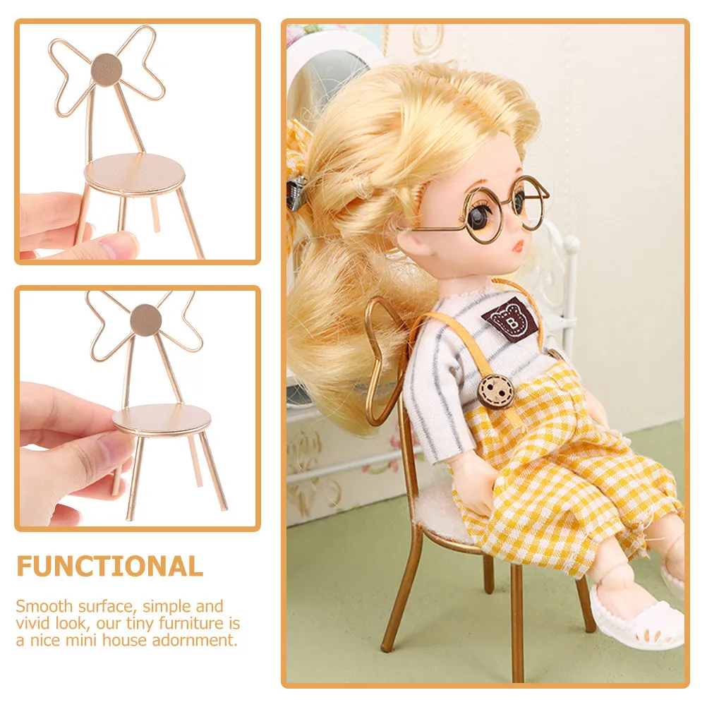 Miniature Metal Dressing Chair Exquisite Compact Size Mini Bedroom Decor Mini House Furniture Ornament Miniature Chair
Miniature Metal Dressing Chair Exquisite Compact Size Mini Bedroom Decor Mini House Furniture Ornament Miniature Chair
