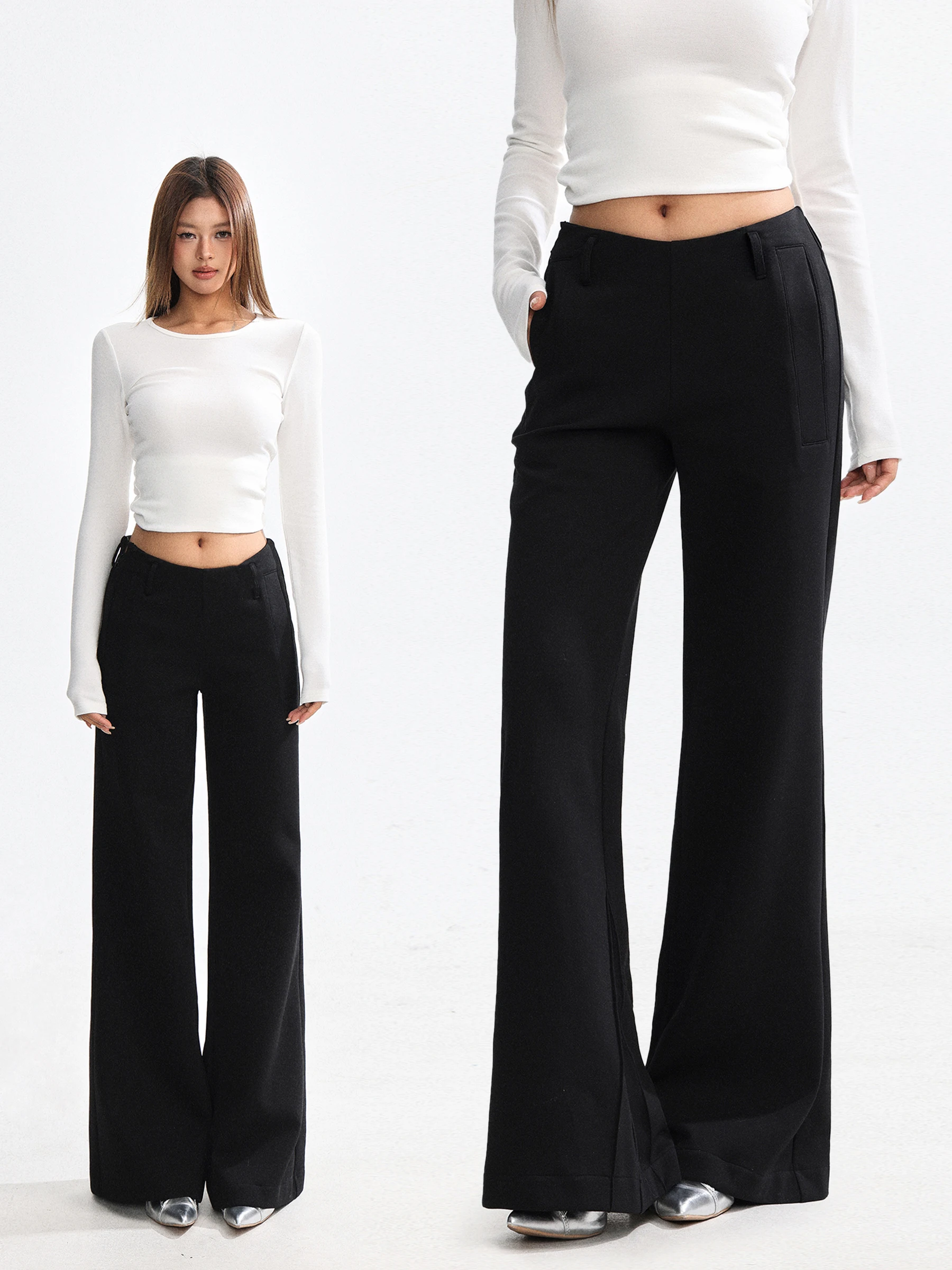 Low Waist Wide Leg Pants Women's Casual Trousers Black American Style Loose Fit Spring Fashion Casual Pants Straight Leg
Low Waist Wide Leg Pants Women's Casual Trousers Black American Style Loose Fit Spring Fashion Casual Pants Straight Leg