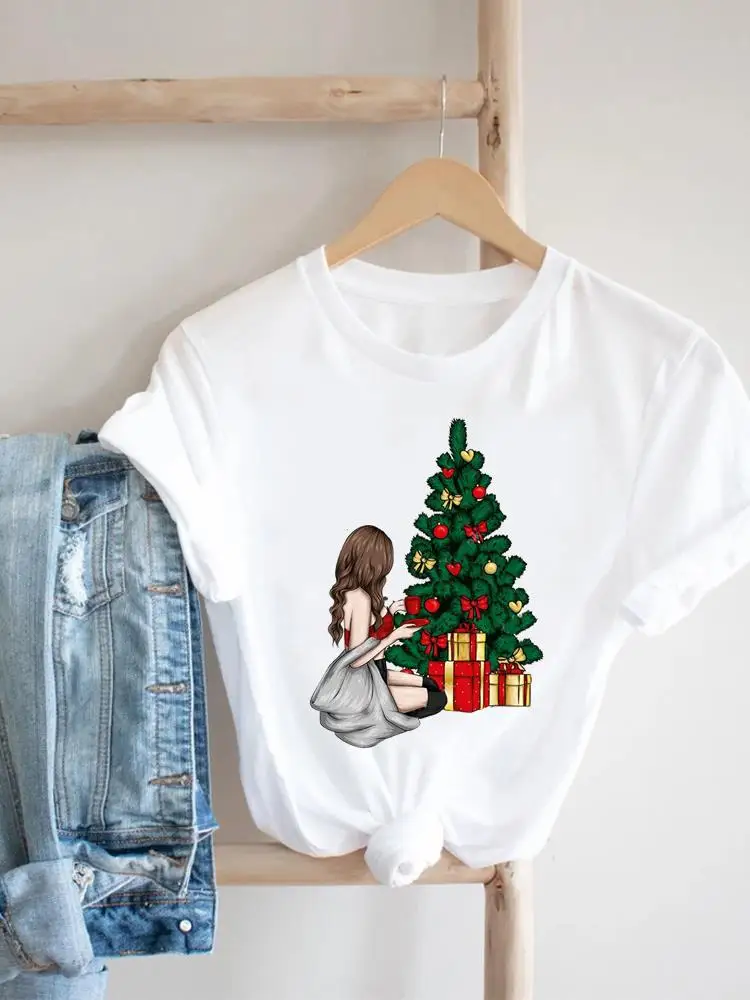 Tree Gift Trend 90s Christmas Graphic T Shirt Print T-shirt Top Women Fashion Clothing New Year Holiday Female Short Sleeve Tee
Tree Gift Trend 90s Christmas Graphic T Shirt Print T-shirt Top Women Fashion Clothing New Year Holiday Female Short Sleeve Tee