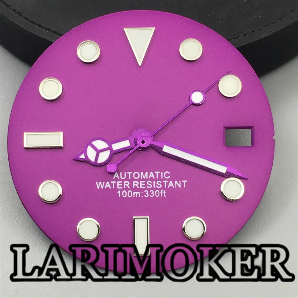 LARIMOKER 29mm Dial Porple Dial With Porple Hand C3 Green Luminous Fit NH34 NH35 Movement Watch parts replacement
LARIMOKER 29mm Dial Porple Dial With Porple Hand C3 Green Luminous Fit NH34 NH35 Movement Watch parts replacement