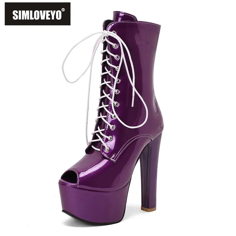 SIMLOVEYO Sexy Fashion Female Sandals Peep Toe Block High Heel 15cm Platform Hill 6cm Zipper Lace Up Big Size 43 44 Party Shoes
SIMLOVEYO Sexy Fashion Female Sandals Peep Toe Block High Heel 15cm Platform Hill 6cm Zipper Lace Up Big Size 43 44 Party Shoes