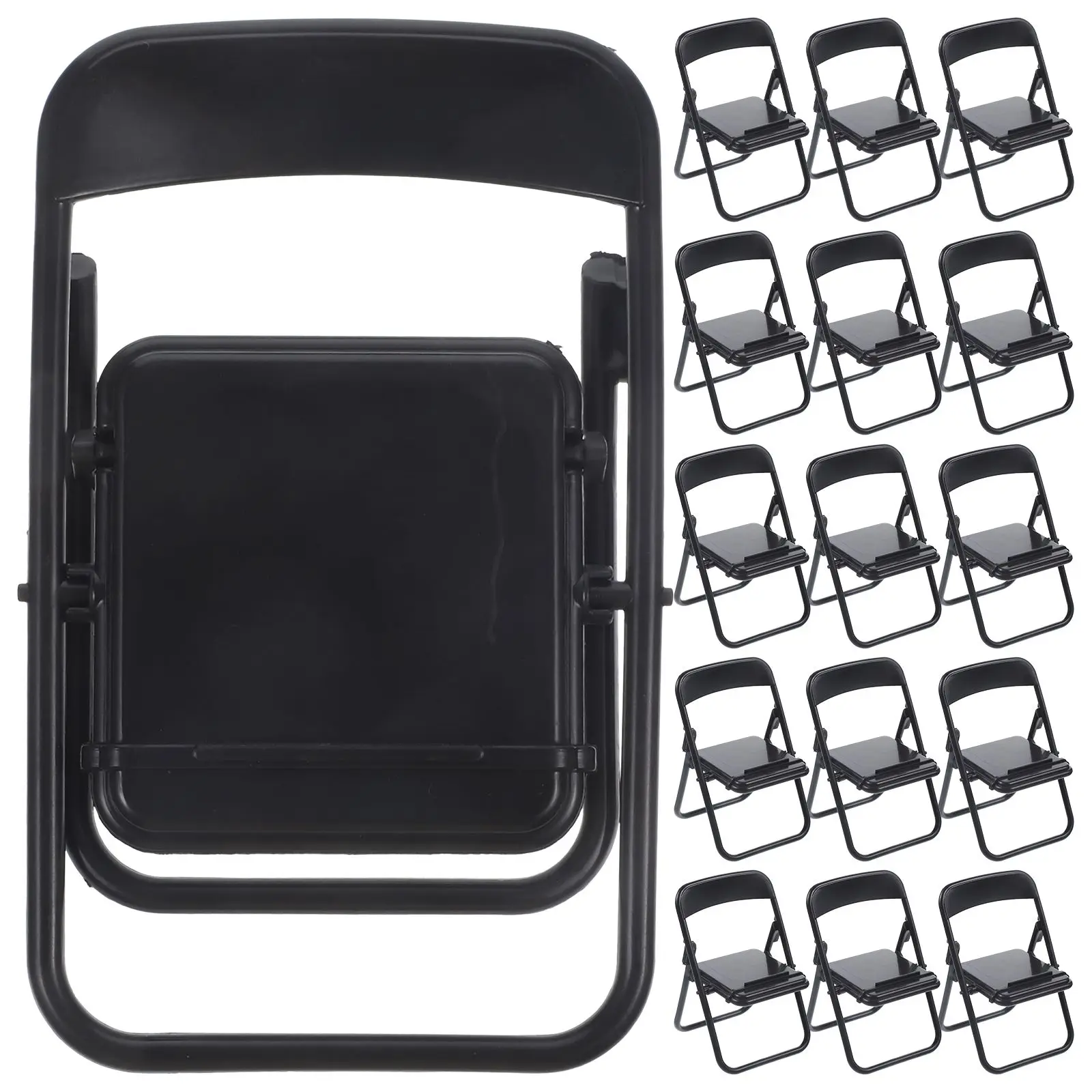 20 Pcs Mini Foldable Chairs Black Phone Holders Furniture Models Home Decor Mini Landscaping Scene Accessories
20 Pcs Mini Foldable Chairs Black Phone Holders Furniture Models Home Decor Mini Landscaping Scene Accessories