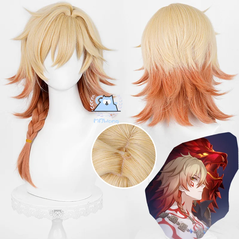 Honkai Star Rail Mydei Cosplay Wig Mydeimos Yellow Short Hair Orange Braid Halloween Party Wigs Women Men Girls Carnival Props
Honkai Star Rail Mydei Cosplay Wig Mydeimos Yellow Short Hair Orange Braid Halloween Party Wigs Women Men Girls Carnival Props