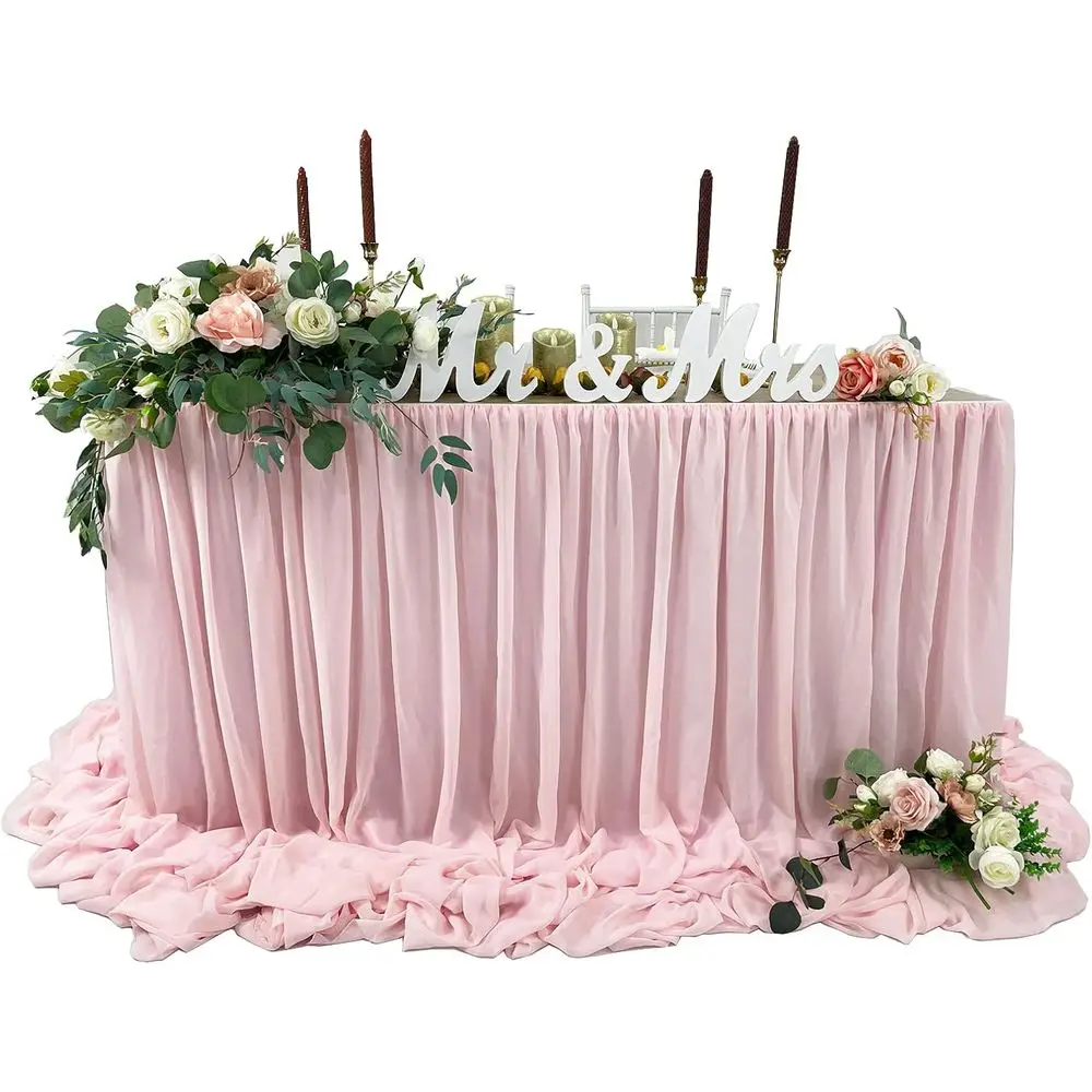 Pooling and loating Chion Table Skirt, 6T 9T 14T Sheer Tablecloth, Baby Shower, Birthdays, Wedding Table Skirt (Blush Pink, 9T)
Pooling and loating Chion Table Skirt, 6T 9T 14T Sheer Tablecloth, Baby Shower, Birthdays, Wedding Table Skirt (Blush Pink, 9T)