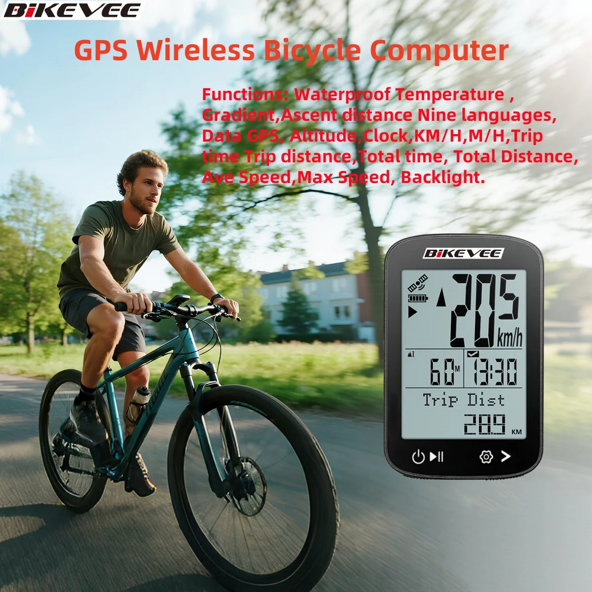 Wireless GPS Bike Cycling Computer Multilanguage Cycle Odometer Speedometer Bicycle Accessories With Auto Start/Stop Bracket
Wireless GPS Bike Cycling Computer Multilanguage Cycle Odometer Speedometer Bicycle Accessories With Auto Start/Stop Bracket